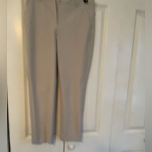Cream ankle suit pants